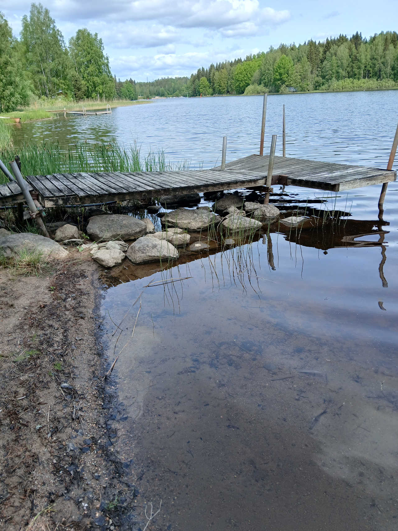 Vanha laituri rannalta Vanha laituri rannalta